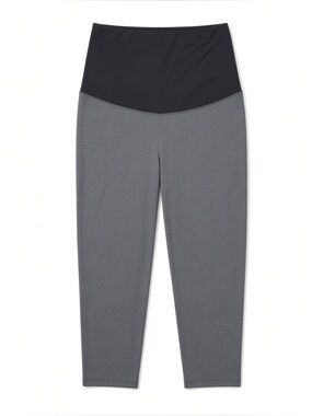 Thyme Maternity Capri Pants Size Medium Gray/Black